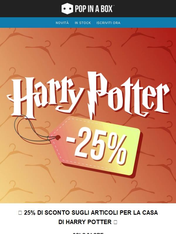 SOLO 24 ORE: 25% di sconto sugli articoli per la casa di Harry Potter 🧹