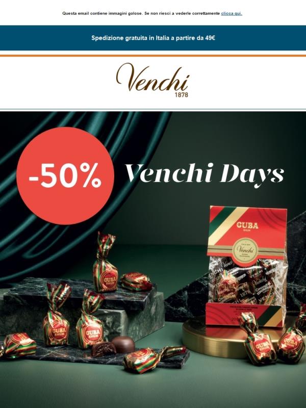 Venchi Days -50% | Cuba Rhum 🍫 🥃