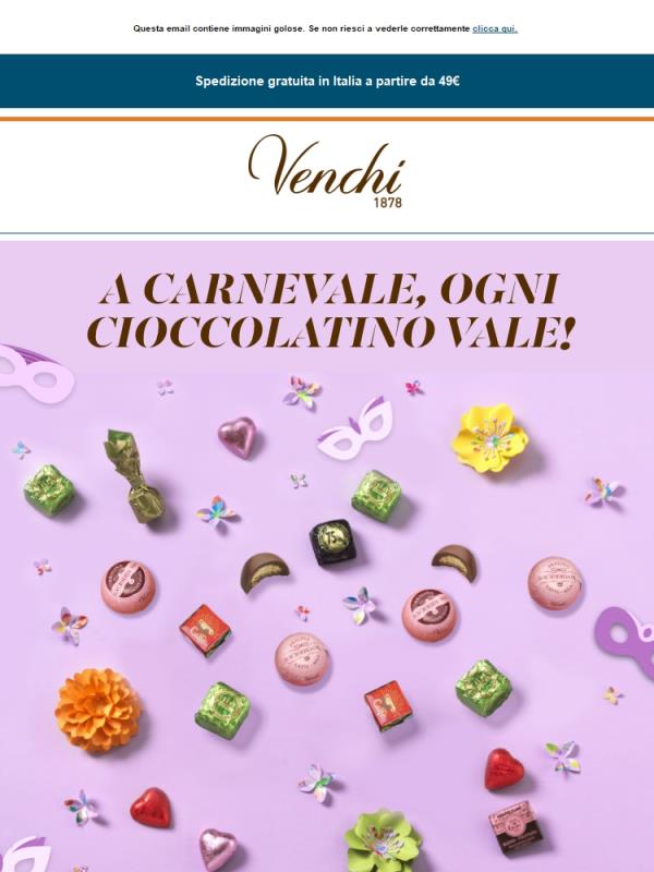 A carnevale, ogni cioccolatino vale! 🎭✨