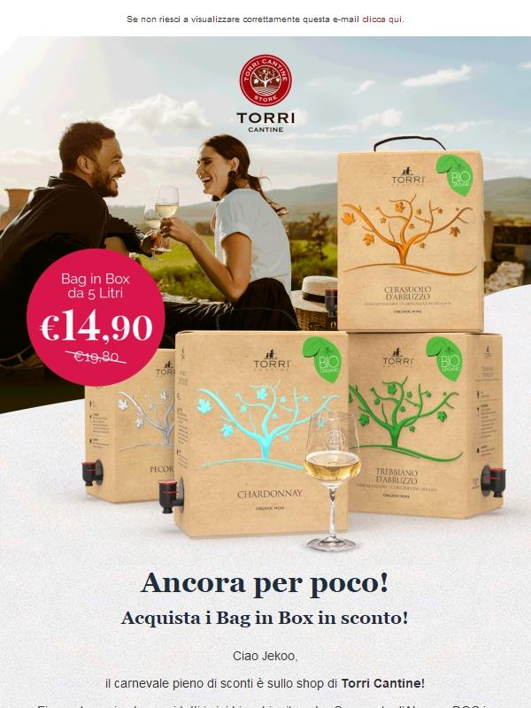 [A soli €14,90] Bag in Box 5 litri 🔥