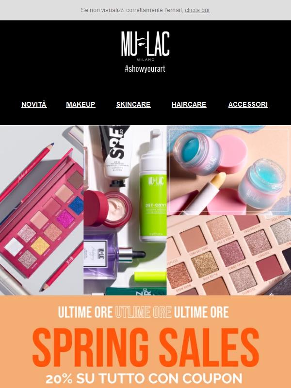 🌸SPRING SALES🌸 -20% su tutto con codice: SPRINGMULAC