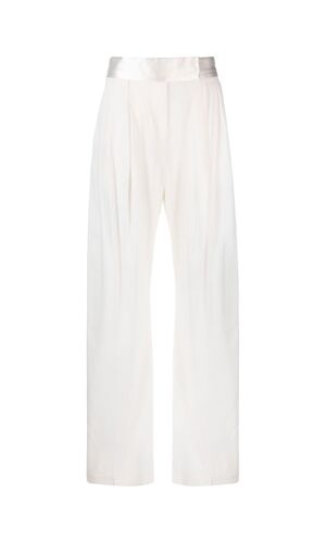 Pantalone in gabardine di lana stretch