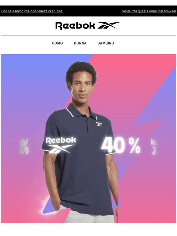 Grandi risparmi sui modelli Reebok più iconici.