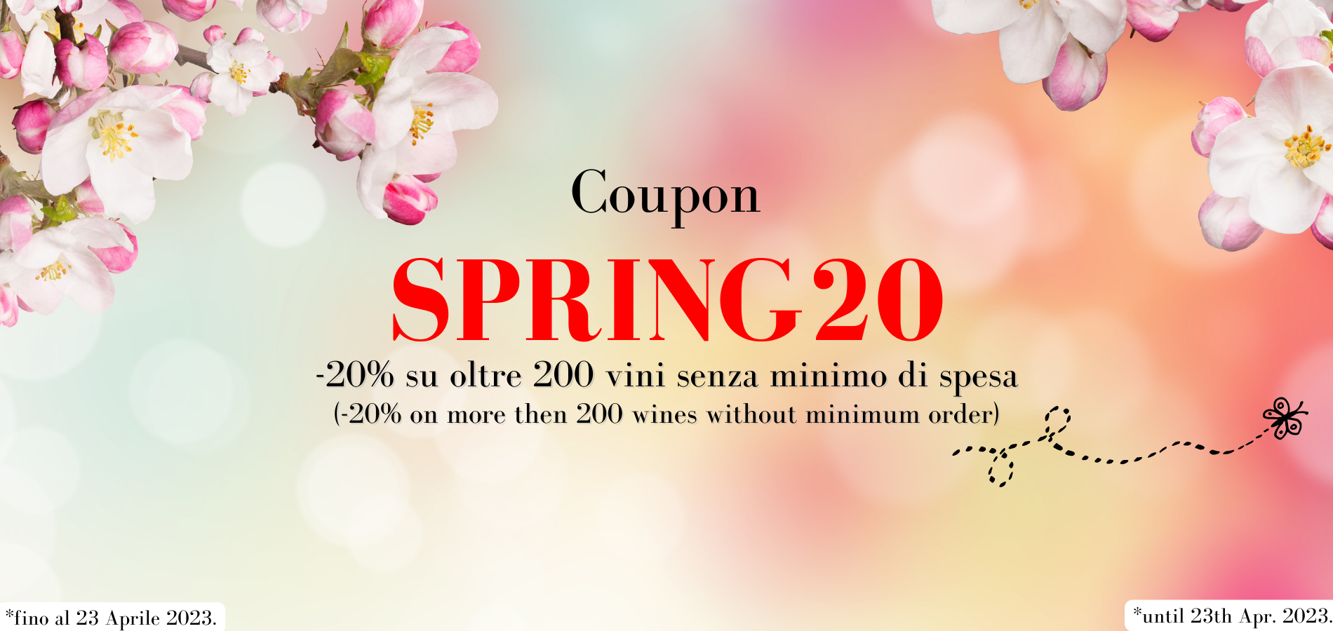 Promo SPRING20 Primavera 2023 Vinolog24.com