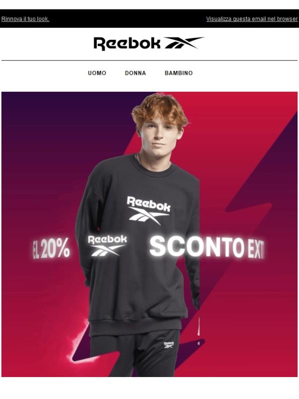 SCONTO EXTRA del 20% con la Promo di metà stagione.