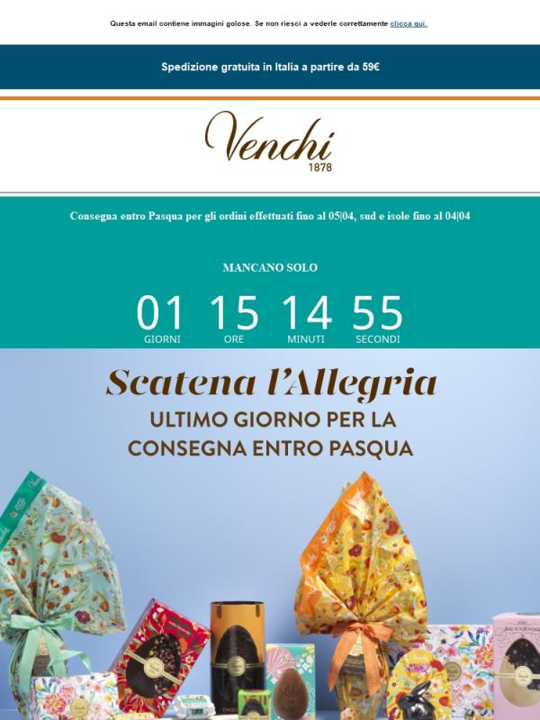 LAST CALL - Ricevi il tuo ordine entro Pasqua 🐣
