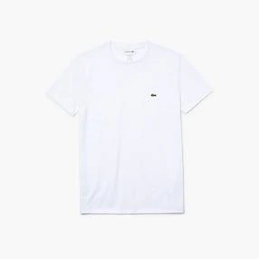 T-shirt a girocollo in jersey di cotone Pima / Bianco