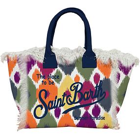 Borsa Vanity in Canvas con Logo Mc2 Saint Barth / Multicolor