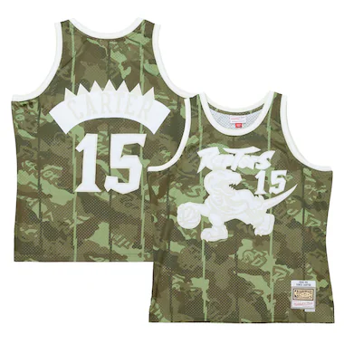 Toronto Raptors NBA Vince Carter 1998 Ghost Green Camo Swingman Jersey di Mitchell & Ness - Uomo