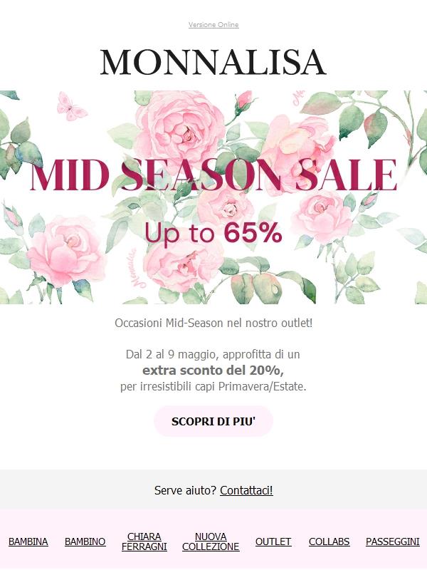 Mid-Season Sale fino al 65% 🛍️