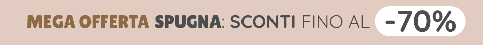 MEGA OFFERTA SPUGNA: Sconti fino al -70%