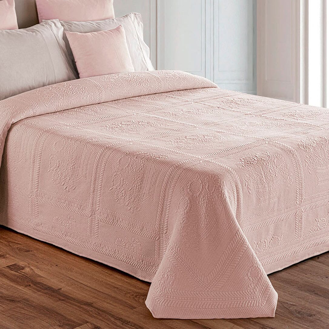 Image of Copriletto in Piquet di Cotone<br> con Fantasia Lavorazione Jacquard - Botticelli
