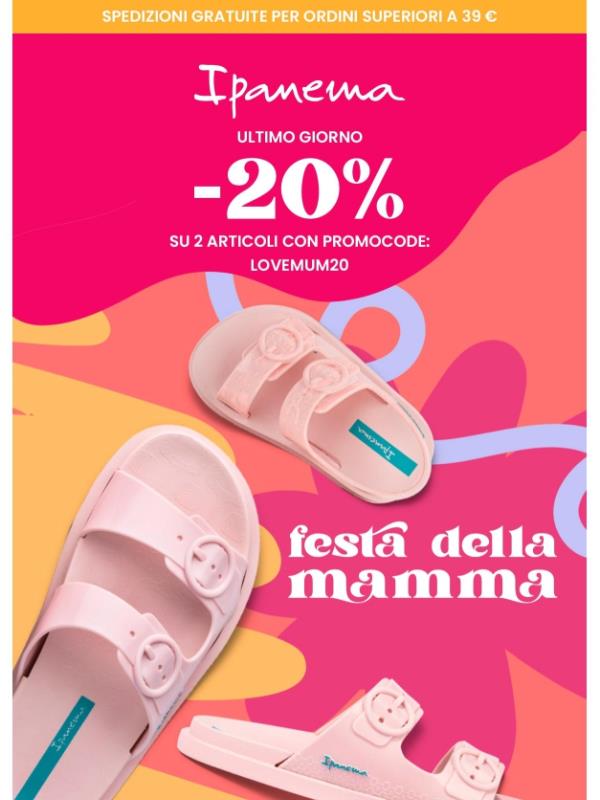 Affrettati! Solo fino a mezzanotte -20% 🌙  Trova il regalo perfetto per la festa della mamma