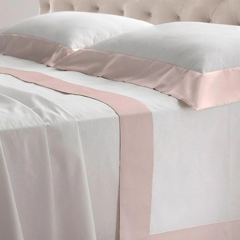 Image of Completo Lenzuola con Bordo in Raso<br> - Diamante