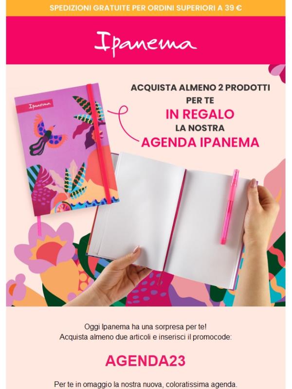 Non perderti la nostra agenda in regalo! Offerta a tempo limitato  ⏰