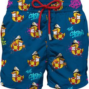 Costume con Stampa Mc2 Saint Barth / Blu