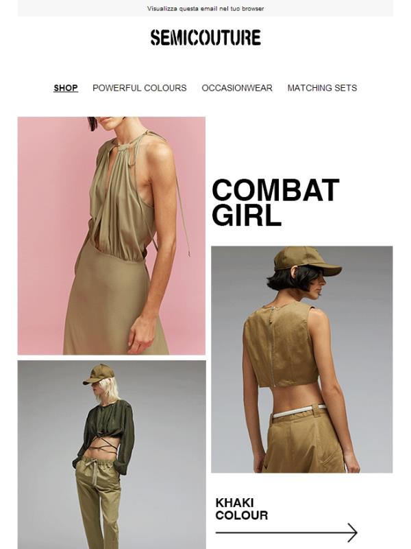 Combat girl | The khaki colour