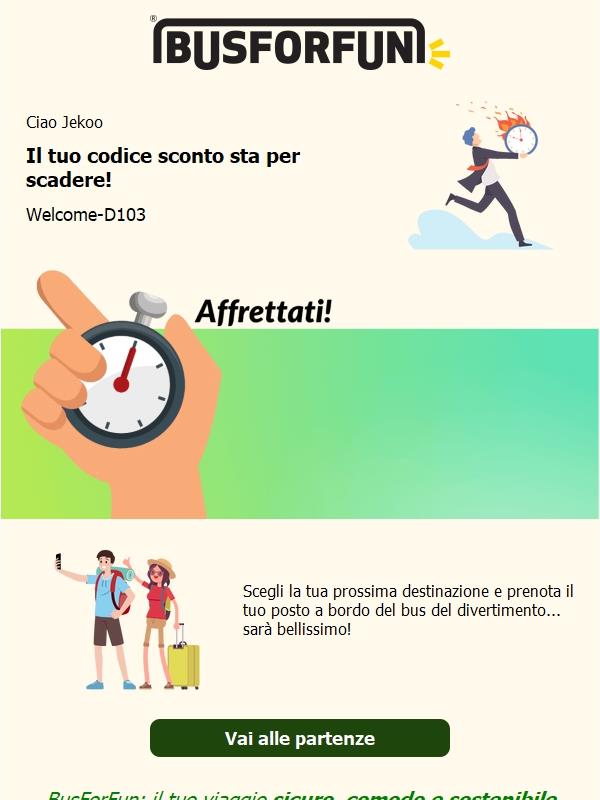 Jekoo il tuo codice sconto sta per scadere! ⏳