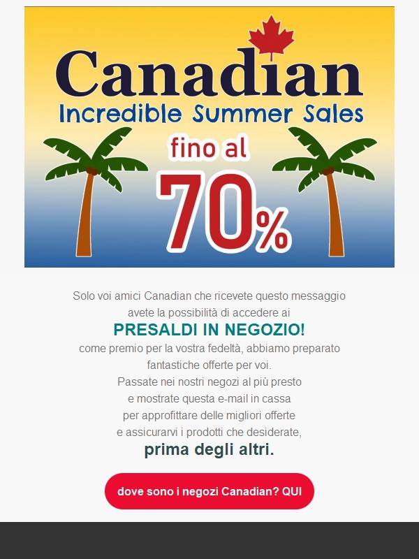 🍁i PRESALDI di Canadian.🍁