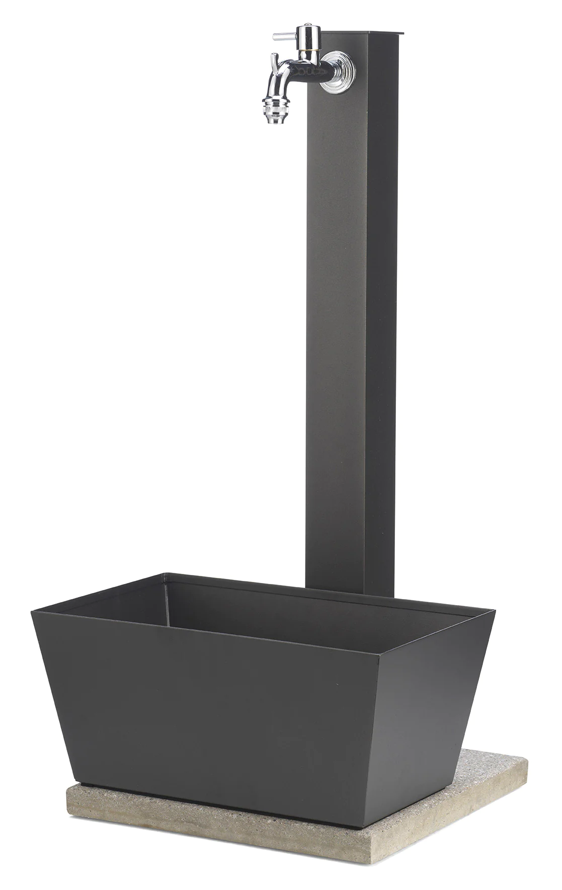 Image of Fontana da Giardino con Rubinetto Vaschetta e Base Belfer 42/QVR Antracite