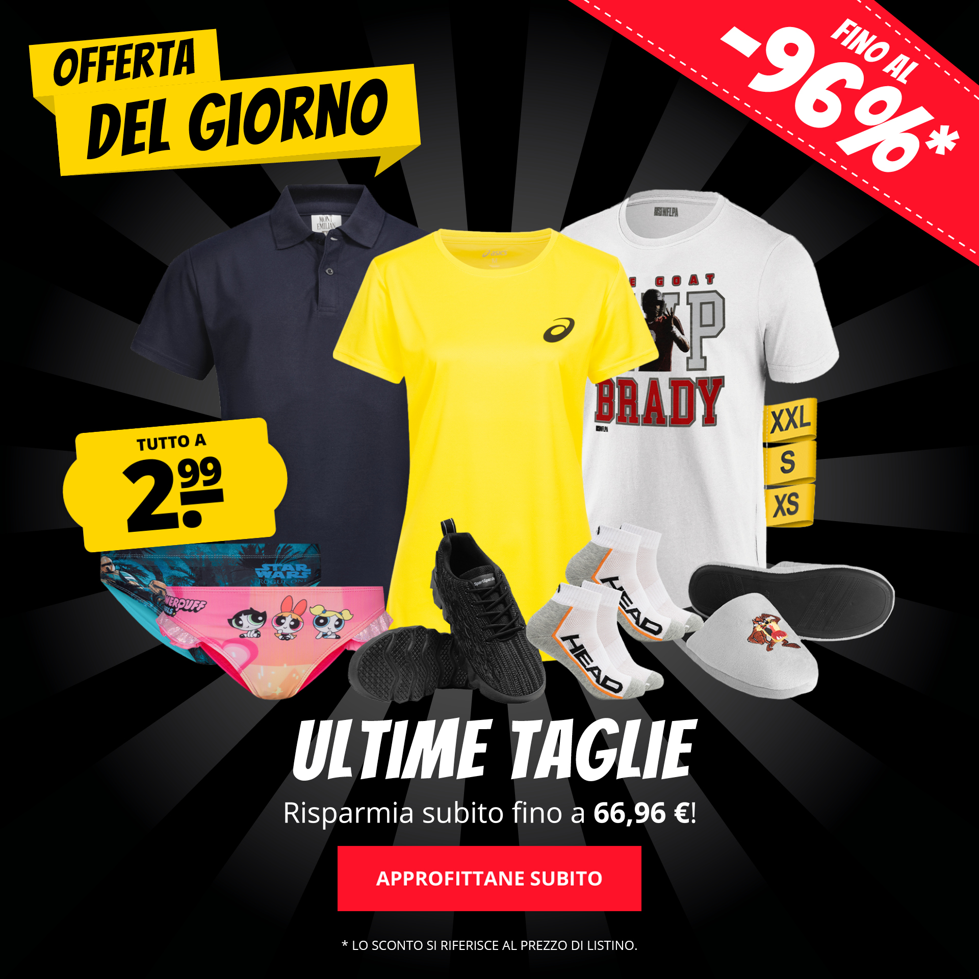 RGS Ultime taglie in promozione solo 2,99 €