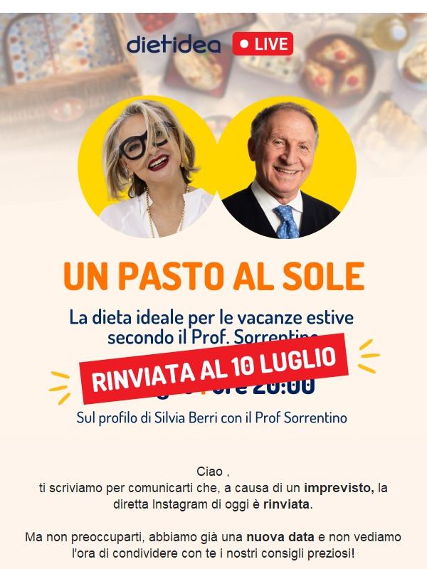 Nuova data per la diretta Instagram 📅💚