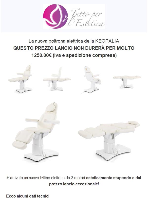 lettino elettrico 3 motori IN OFFERTA