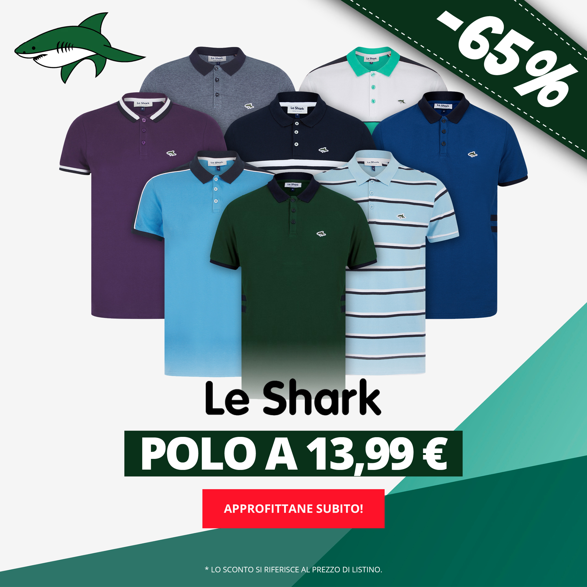 Le Shark Polo a 13,99 € solo 13,99 €