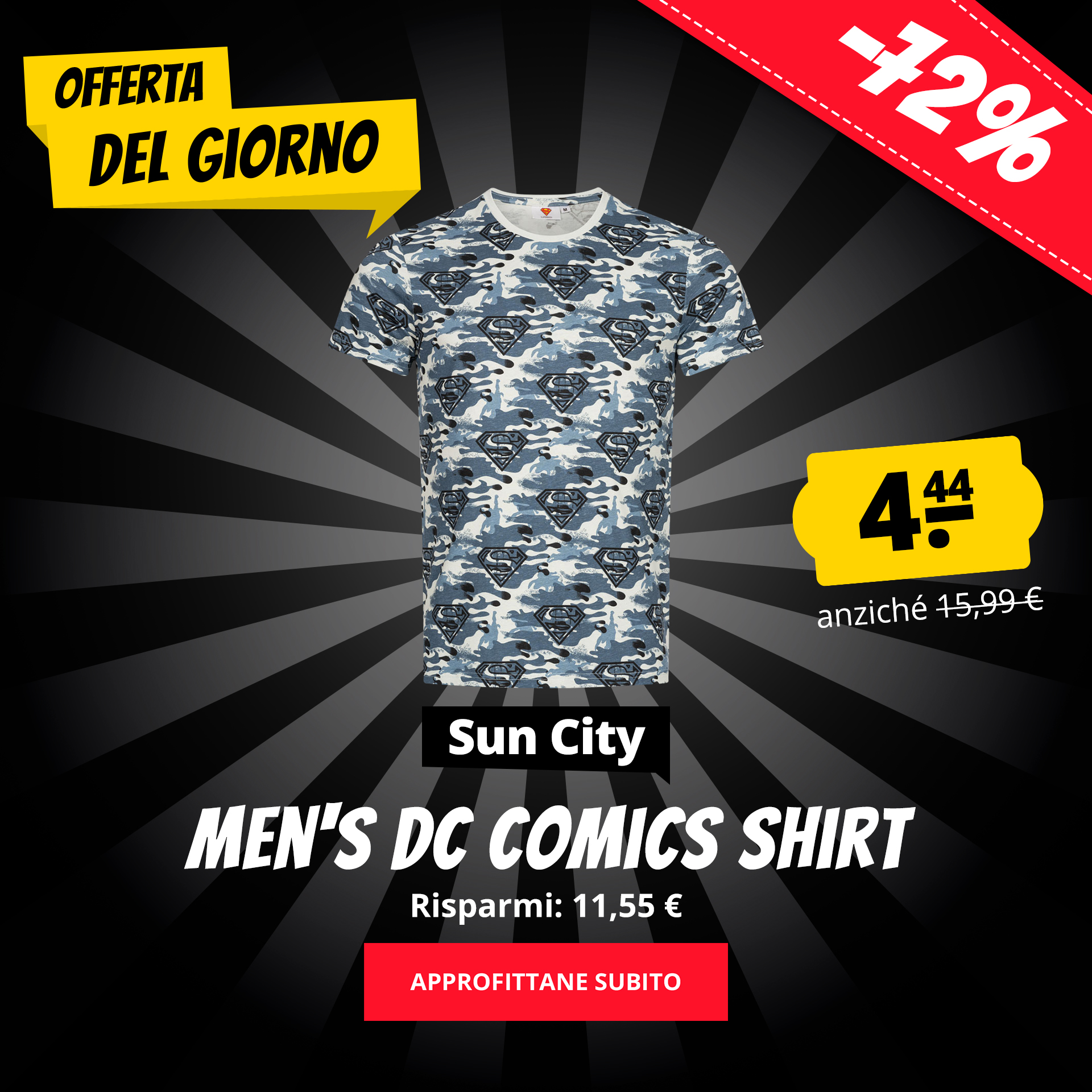 Sun City Men's DC Comics Shirt solo 4,44 €