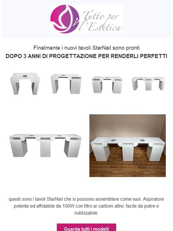 questi sono i nuovi tavoli manicure
