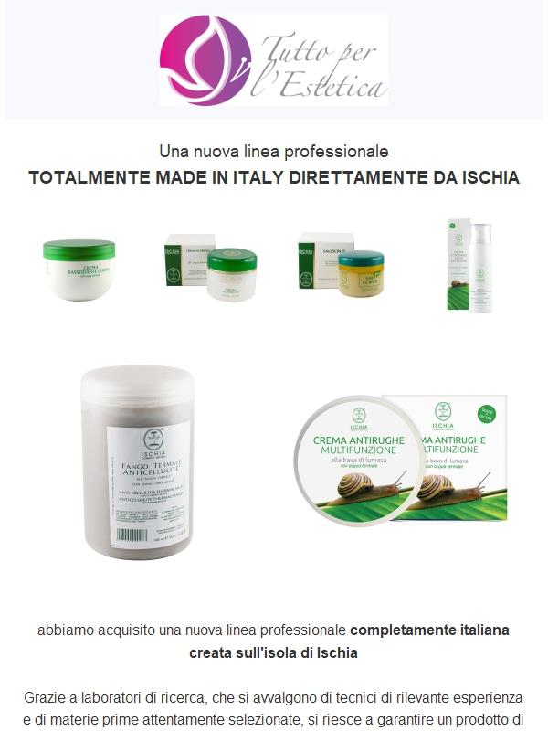 ecco la nuova linea di cosmetica di Ischia