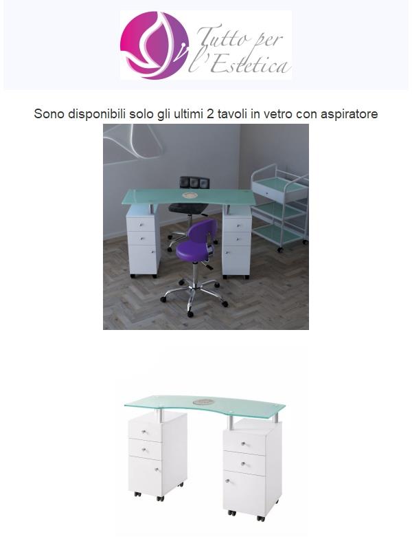 Tavolo in vetro in promo