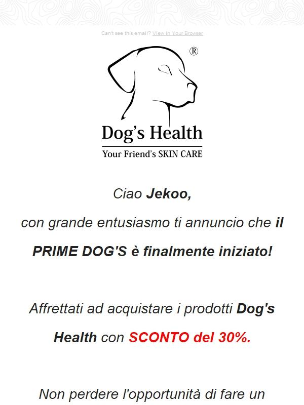 Il PRIME DOG'S è iniziato! Approfitta delle offerte imperdibili!