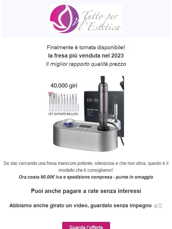 la fresa più venduta nel 2023 è tornata disponibile