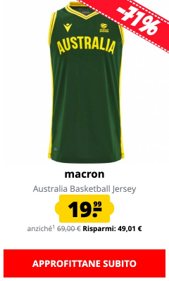 macron Australia Basketball Jersey solo 19,99 €!