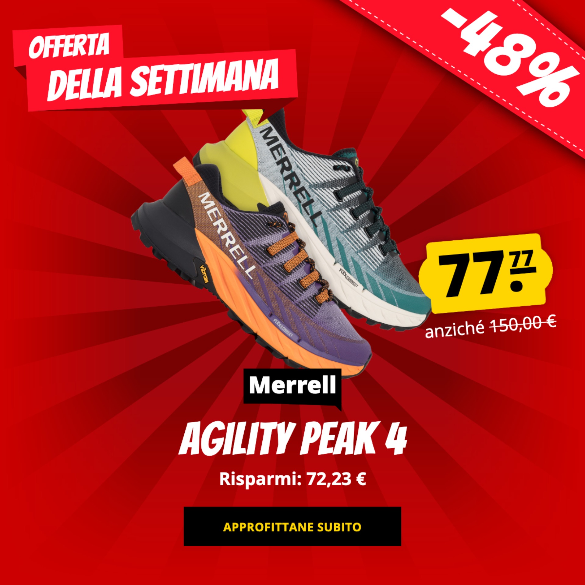Merrell Agility Peak 4 solo 77,77 € acquista a prezzi convenienti su ScontoSport!