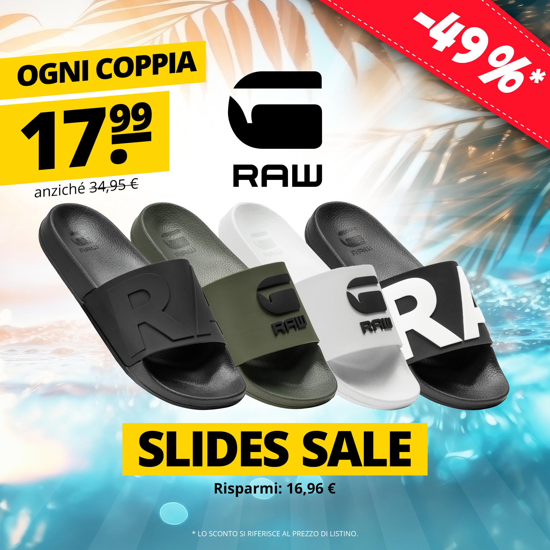G-STAR RAW Slides Sale solo 17,99 €