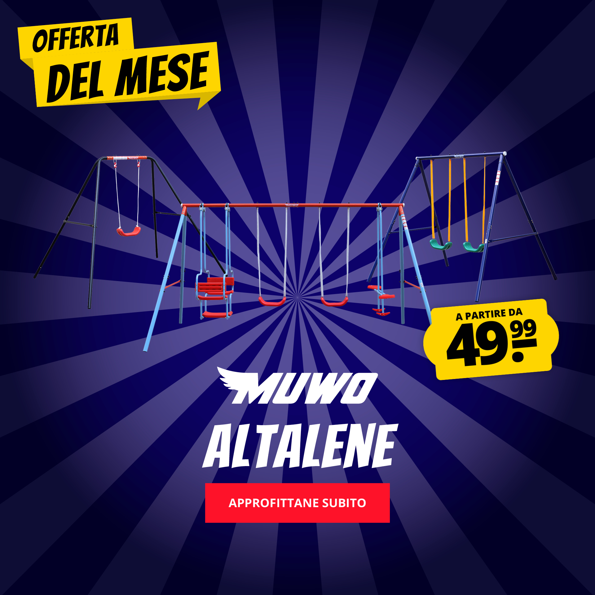MUWO altalene a partire da 49,99 € acquista a prezzi convenienti su ScontoSport!