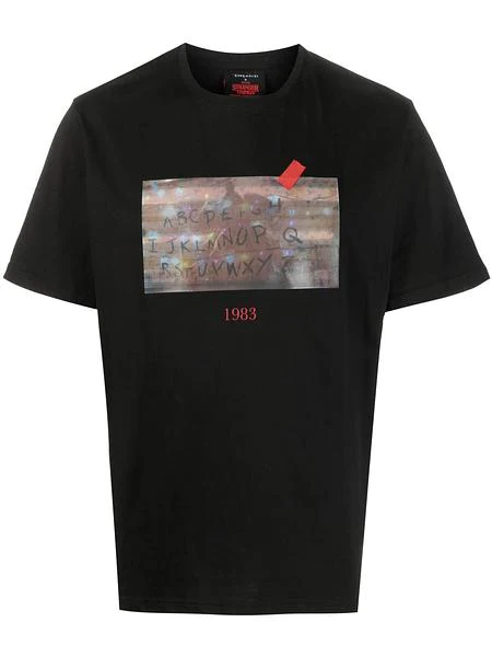 t-shirt nera Alphabet