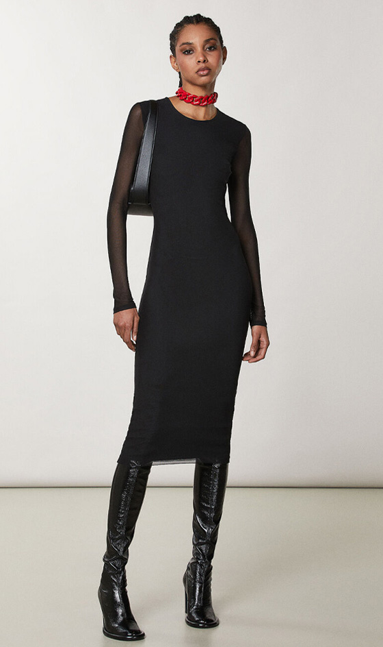 Abito lungo in tulle