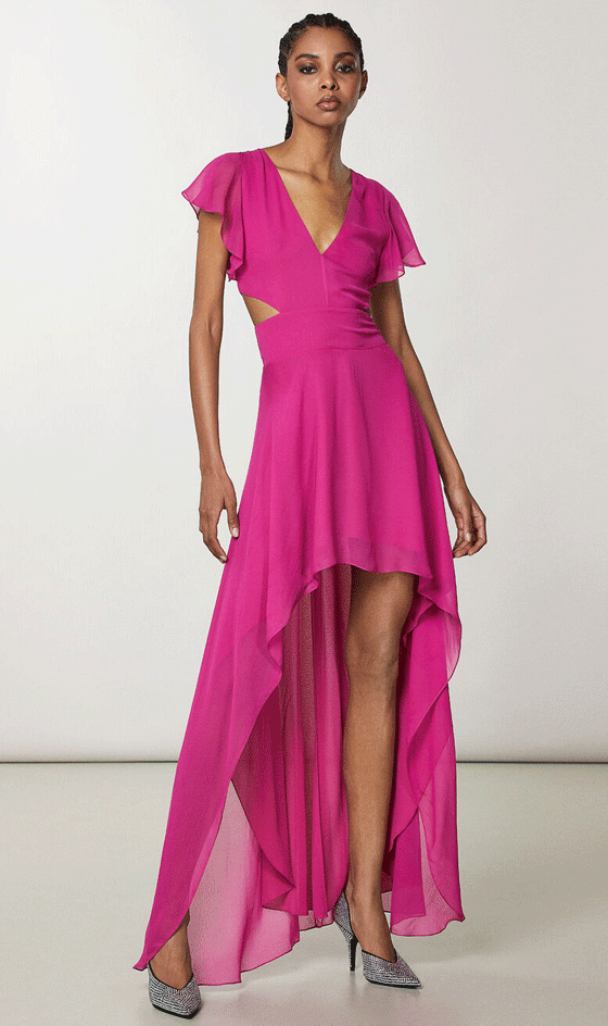 Abito chiffon in viscosa