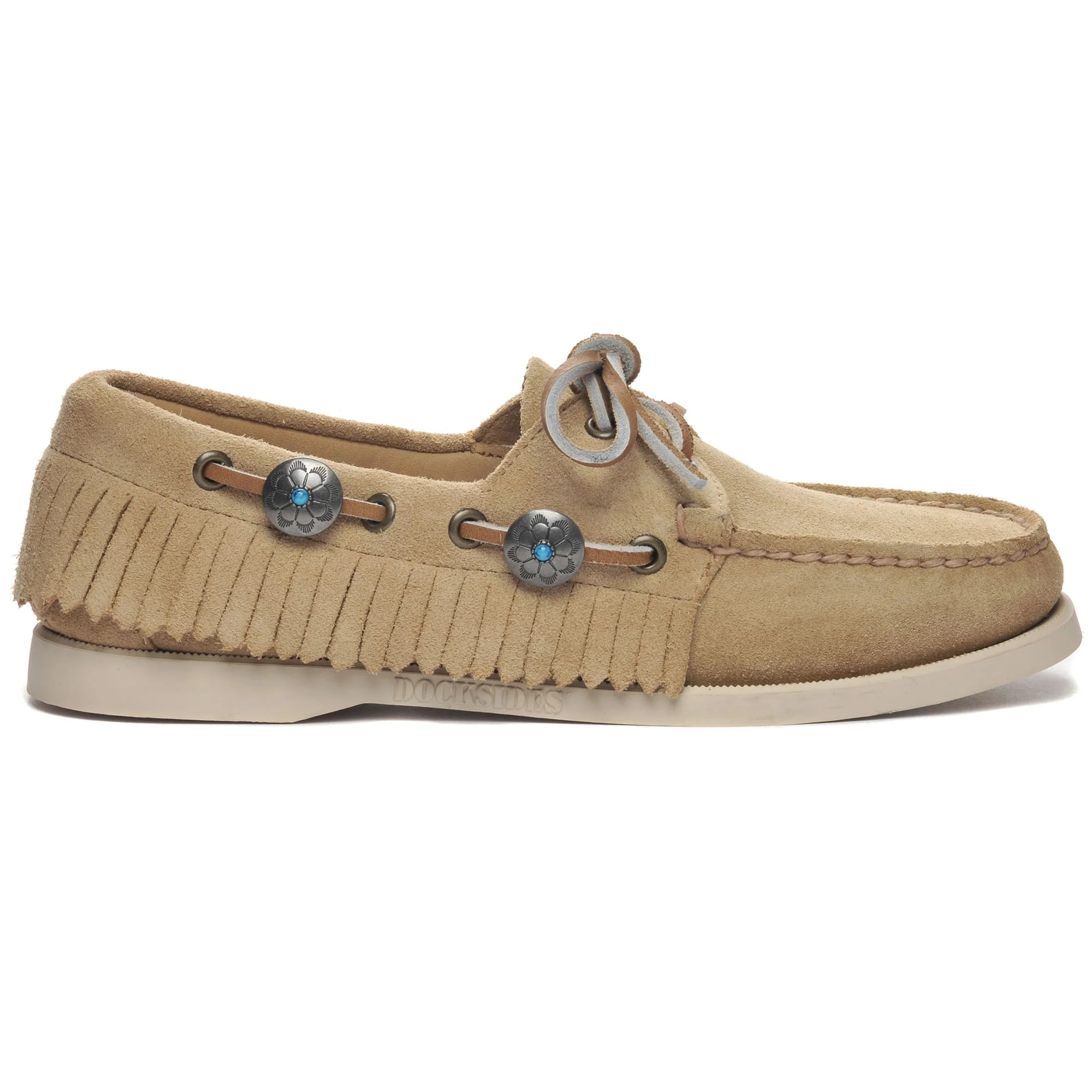 Image of PORTLAND FRINGES WOMAN - Docksides - Mocassin - Woman - BEIGE CAMEL