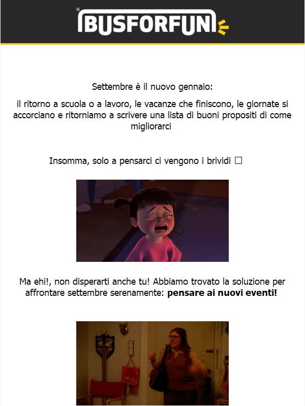 Triste per il ritorno di settembre? Ci sono i nostri eventi a tirarti su 🤪