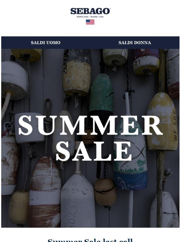 Summer Sale: last call ⛵