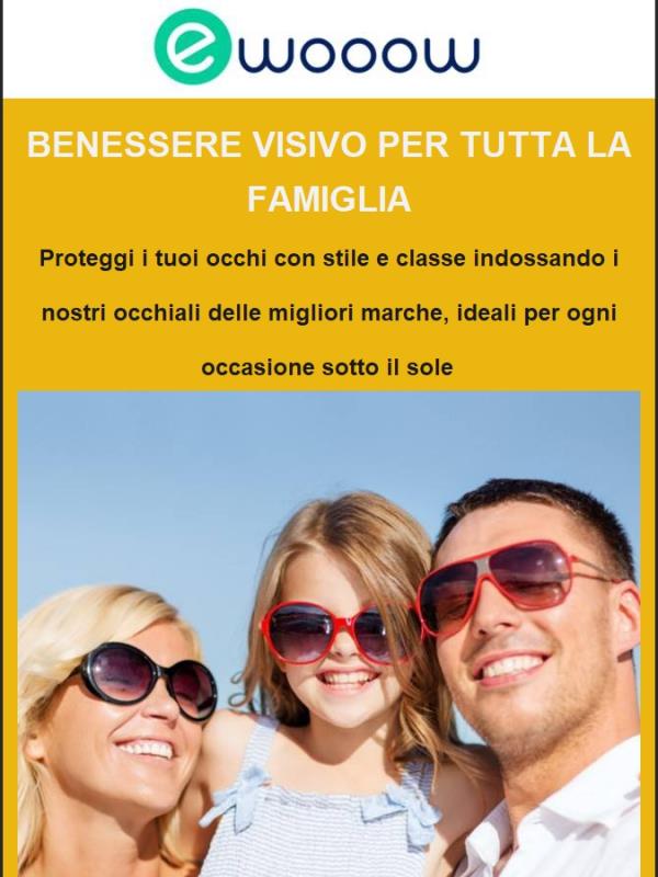 OCCHIALI DA SOLE per tutta la famiglia