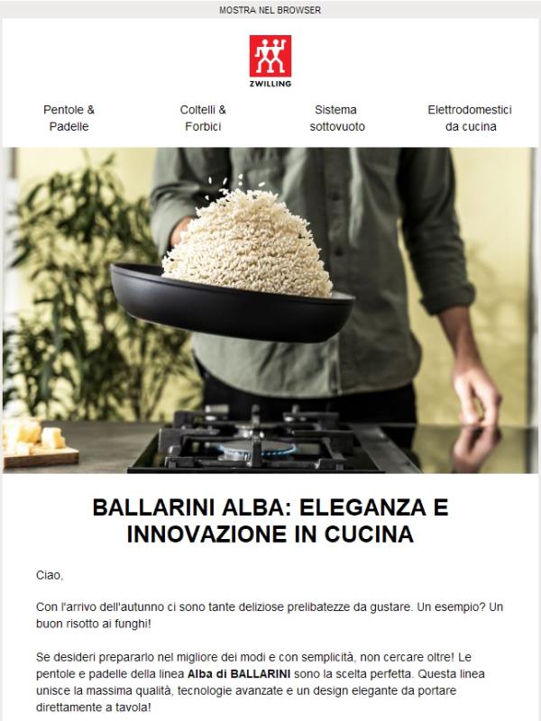 Zwilling Scopri Ballarini Alba eleganza e innovazione Jekoo