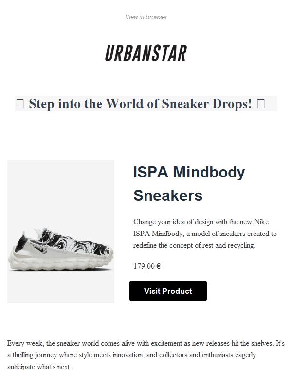 Discover the weekly Sneakers release on Urbanstar