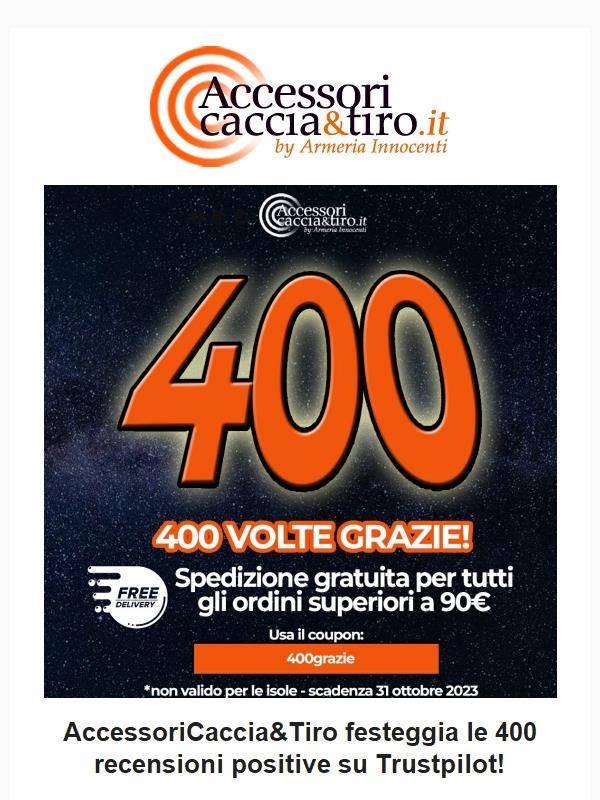 400 Volte grazie ! Un Coupon speciale per te 🤯