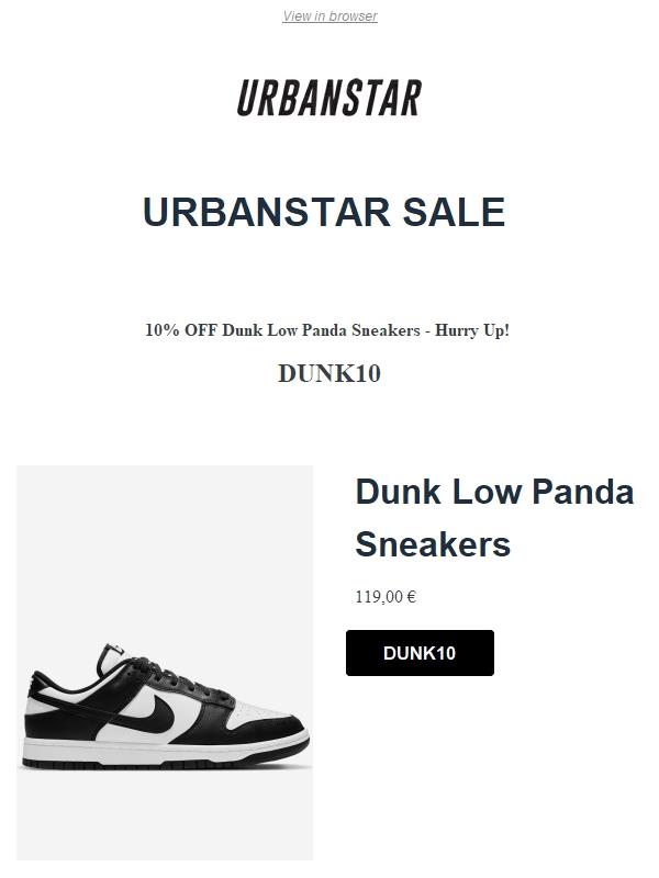 Dunk Low Panda on sale!