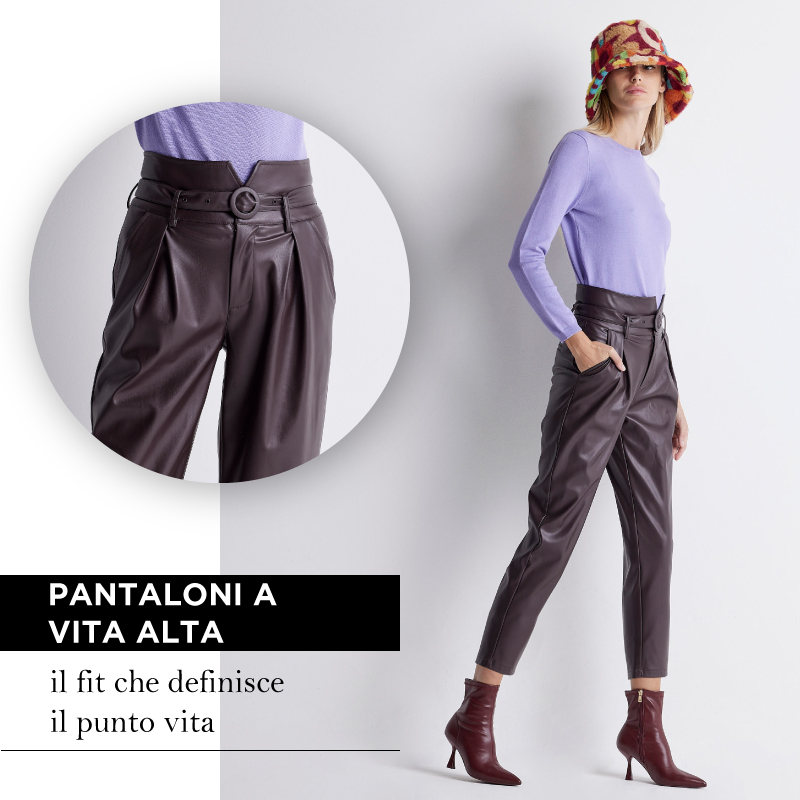 PANTALONI TESTA DI MORO VITA ALTA